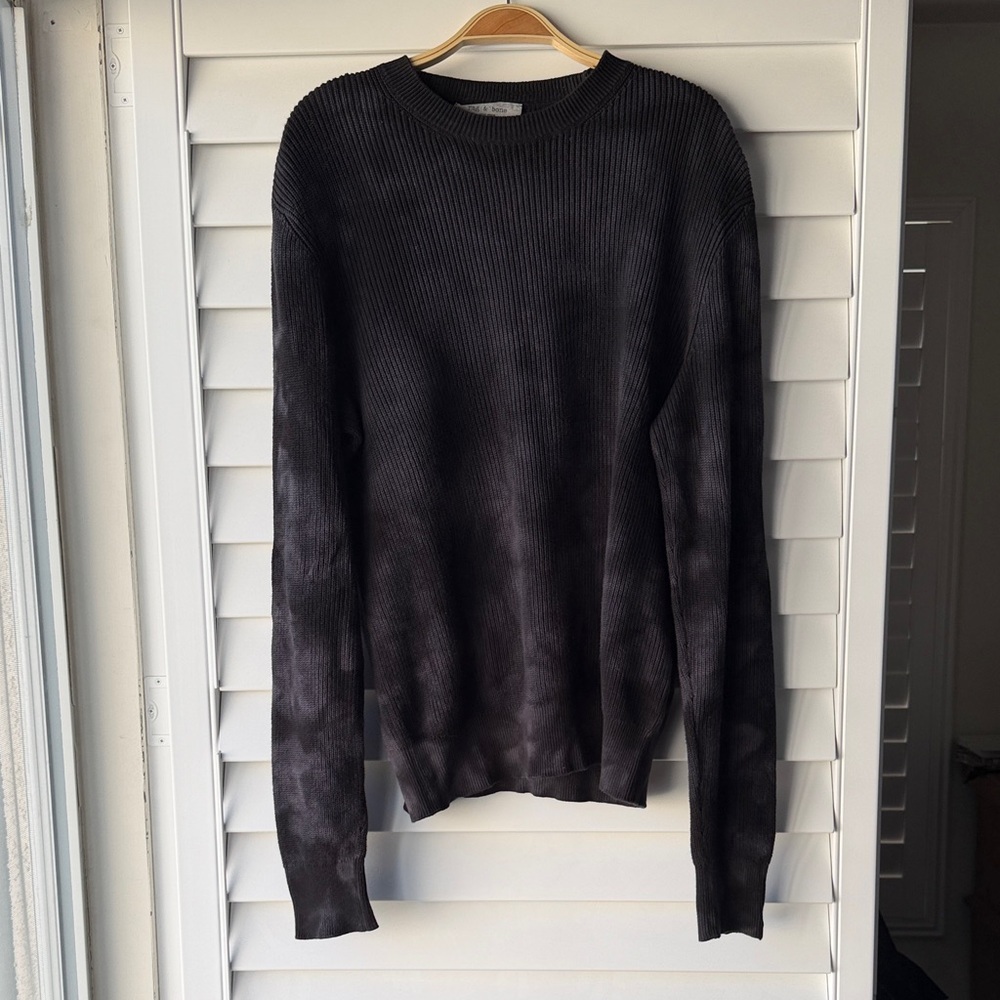 Rag & Bone Men’s Tie-Die Black Sweater